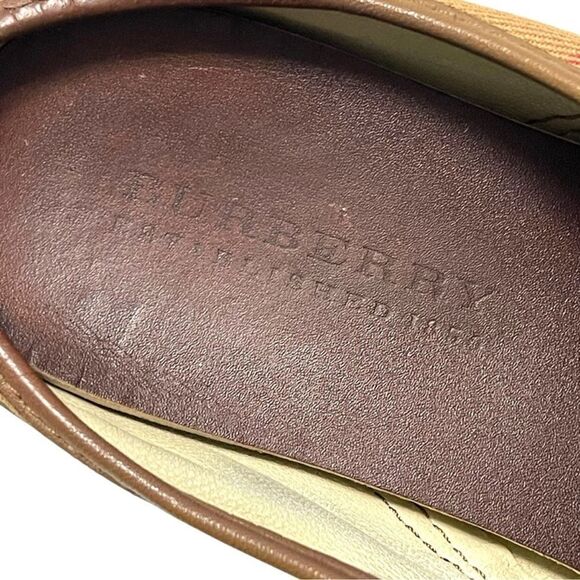 BURBERRY Nova Check Plaid Canvas Slip On Sneakers Slides 37 - Picture 12 of 15